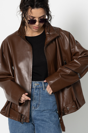 Куртка кожаная