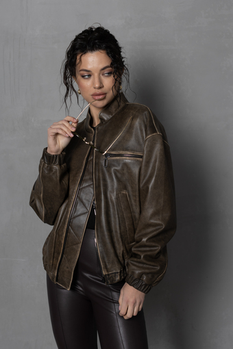 Куртка кожаная